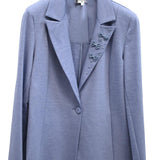 giacca ricamo CF17887 POLVERE CARLA FERRONI 
