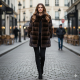 giaccone ecopelliccia a fasce NADA MORO MARICLA 