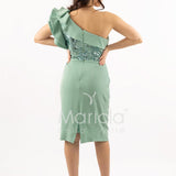 abito midi corpetto strass monospalla SH865AC MENTA SHARON 