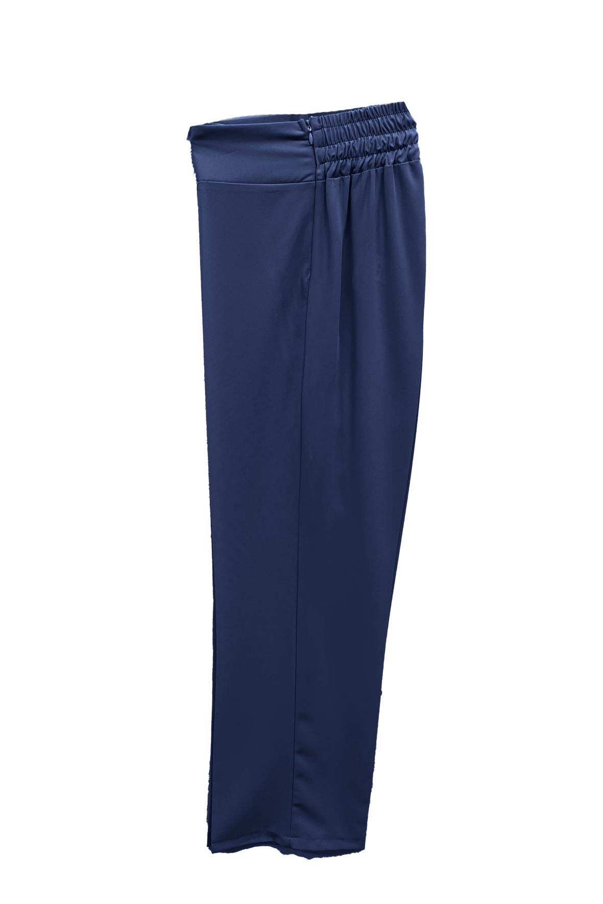 pantalone fluido con bustino ed elastico alto RF227 BLU MARICLA 