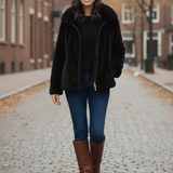 Cappotto in ecopelliccia reversibile IRMA NERO MARICLA 