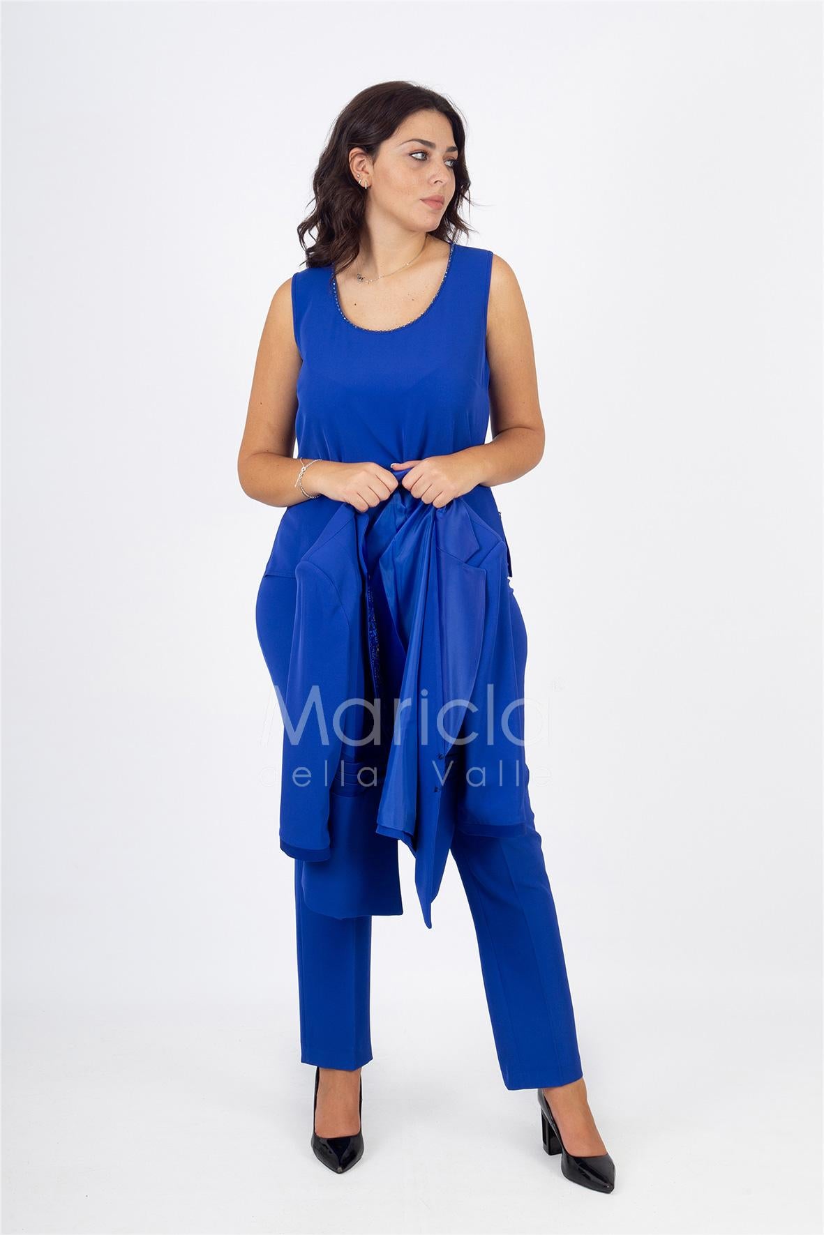 tailleur 3pz ricamo PF400TP ROYAL PAOLA FORTI 