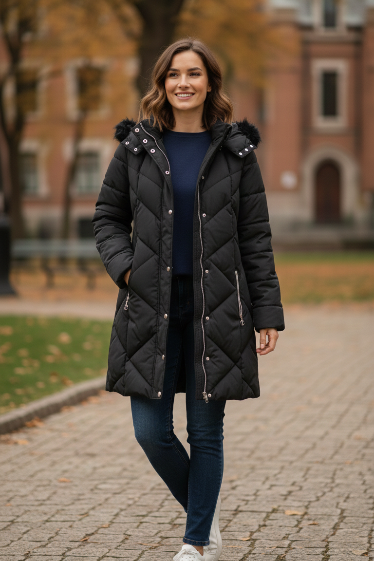 giaccone lungo bottoni laterali AGATA NERO MARICLA 