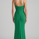 abito roselline laterali FI11096 VERDE MARICLA ELEGANCE 