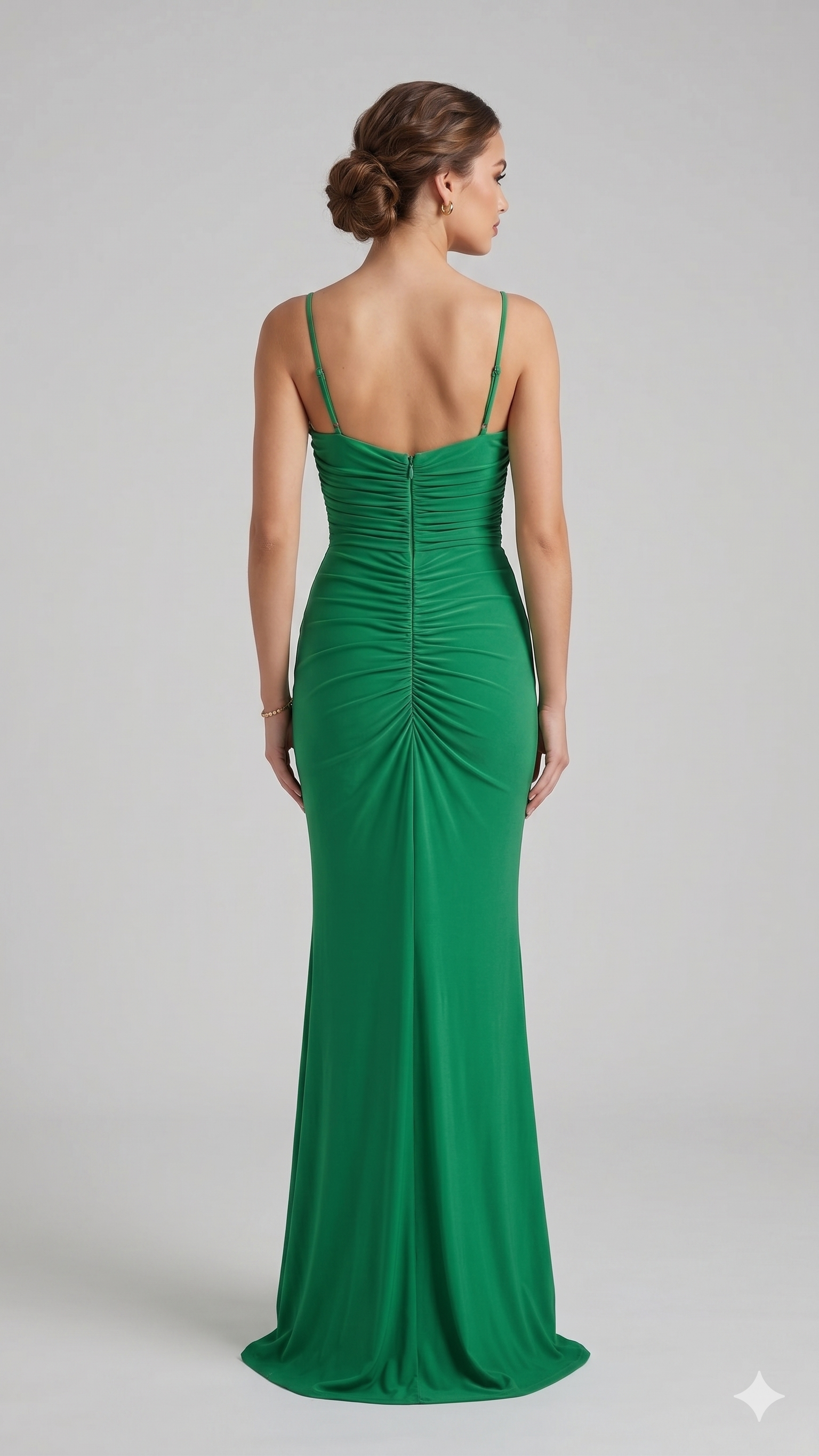 abito roselline laterali FI11096 VERDE MARICLA ELEGANCE 