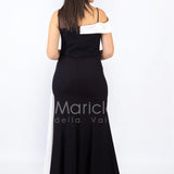 lungo bicol.lato strass PF601 NERO PAOLA FORTI 