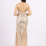 Abito a sirena in paiette FP883020 ORO MARICLA ELEGANCE 