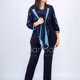 3 pz giacca paiette SH3010 BLU SHARON 