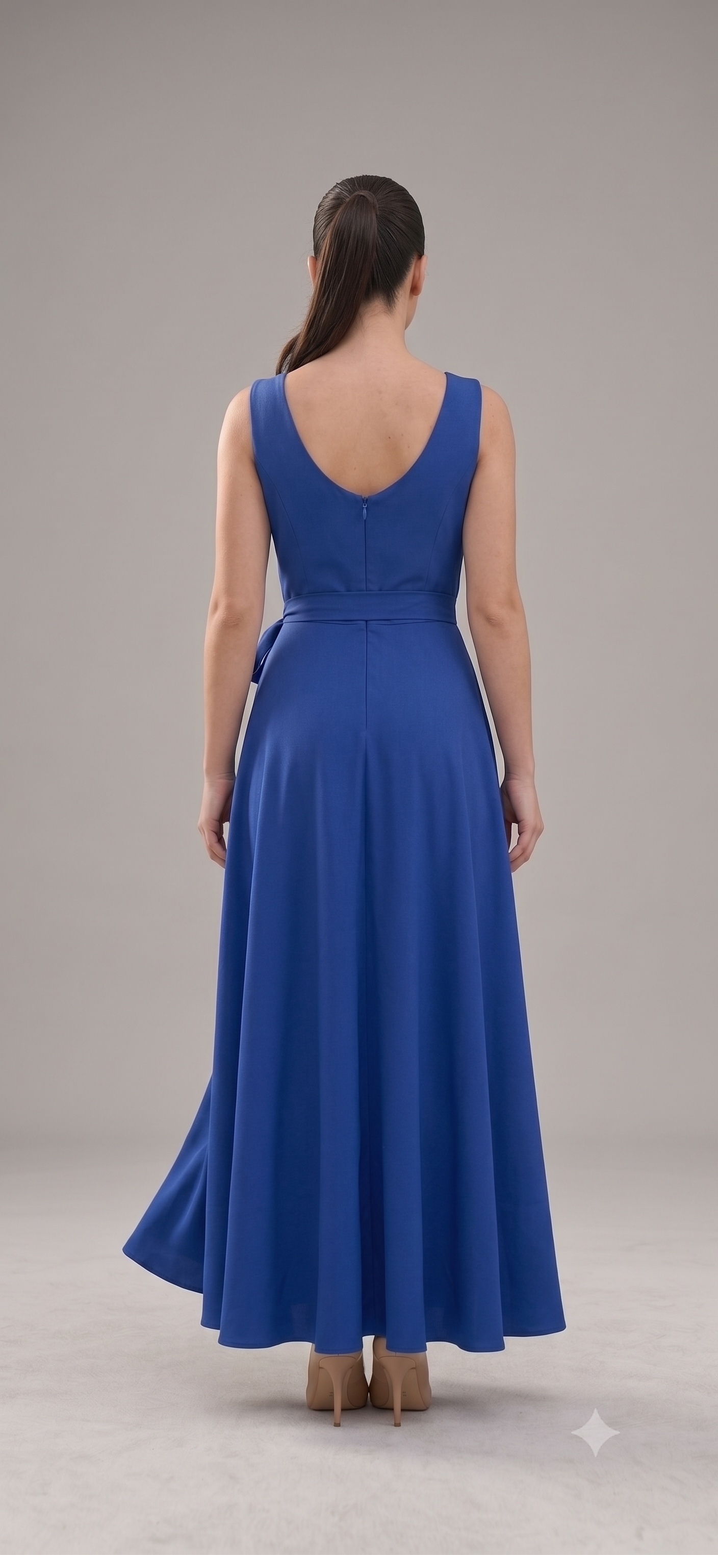 Abito lungo con fiocco JC35431 BLUETTE MARICLA ELEGANCE 