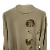 maglia vulcano con fiore A26IMP1763 BEIGE MARICLA 