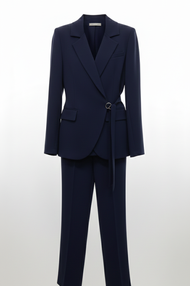 tailleur con giacca incrocio LIBERTY BLU MARICLA 