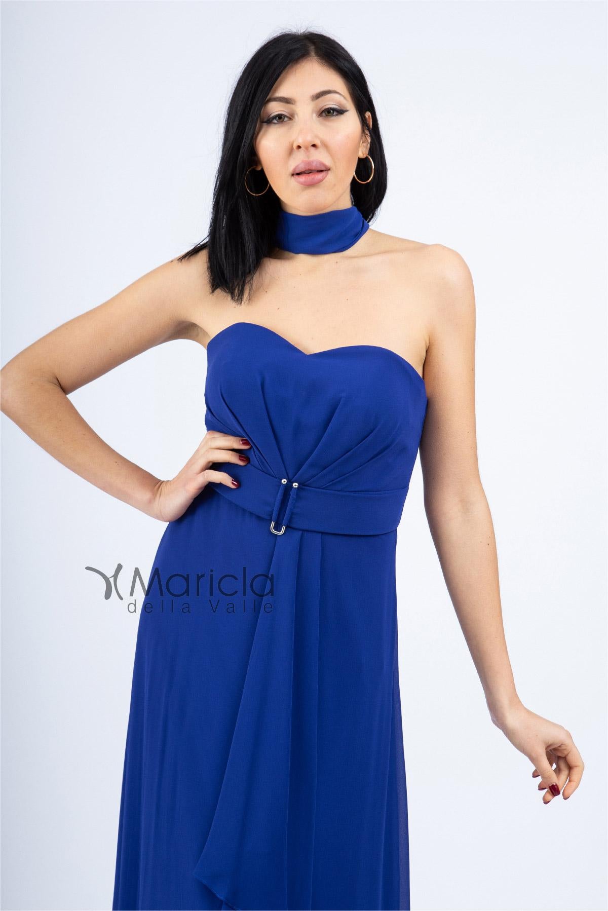 Abito lungo con scollo a cuore JC34356 ROYAL MARICLA ELEGANCE 
