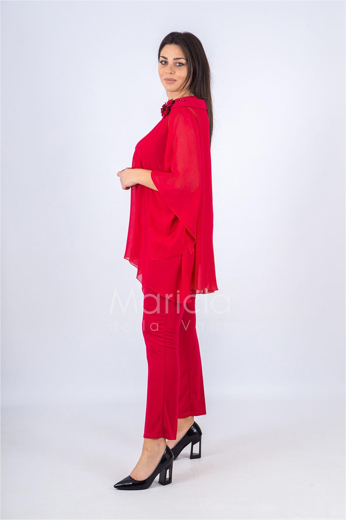 Completo pantalone e casacca PF411 FUXIA PAOLA FORTI 