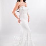 abito corpetto in strass SH511 BIANCO SHARON 