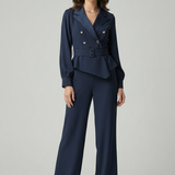 tuta smoking manica lunga PF120TU BLU PAOLA FORTI 