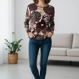 maglia fantasia fiocco DB10726 AMARONE MARICLA 