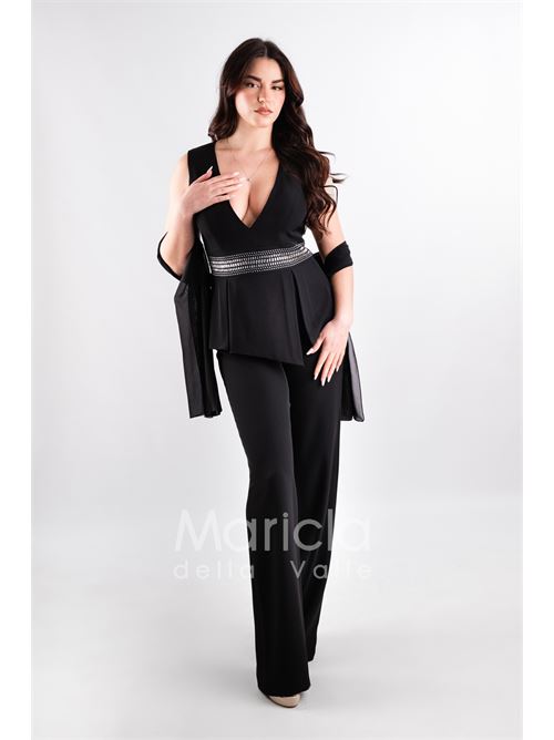 tuta baschina con strass SHARON | SH606NERO
