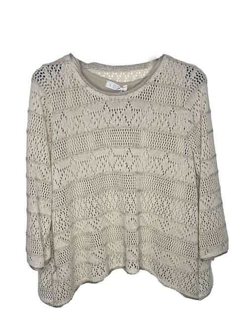 maglia doppiata rete MARICLA | DB10306BEIGE