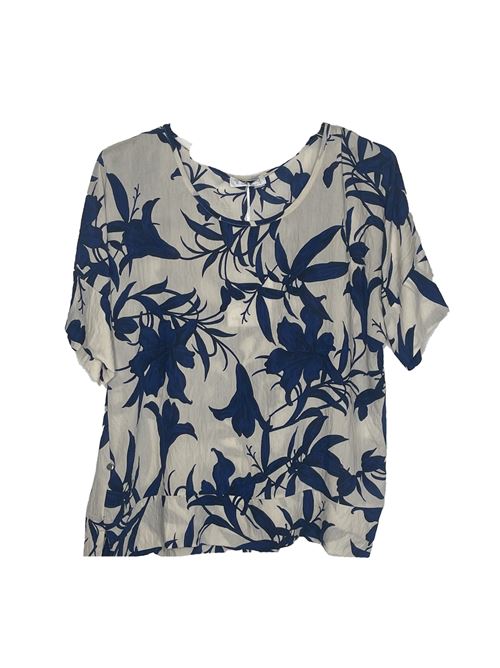 maglia fiori goffrata MARICLA | GR789PEBLU