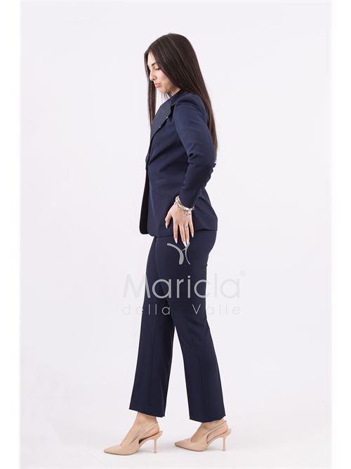 Tailleur con collo in paillettes MARICLA | ROMI3864BLU