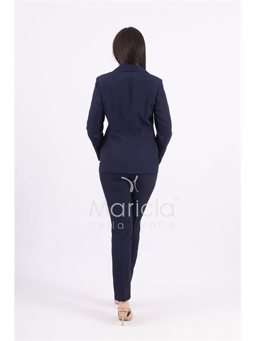 Tailleur con collo in paillettes MARICLA | ROMI3864BLU