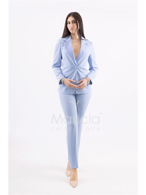 Tailleur con collo in paillettes MARICLA | ROMI3864POLVERE