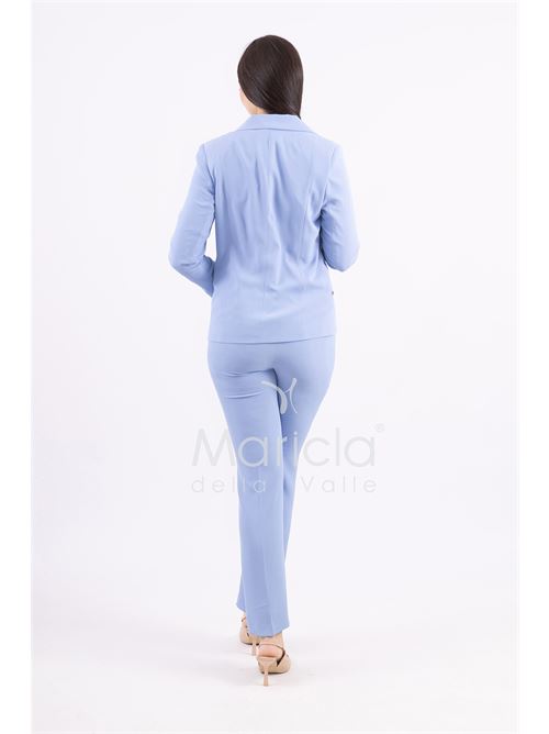 Completo tailleur collo smoking MARICLA | ROMI3872CELESTE