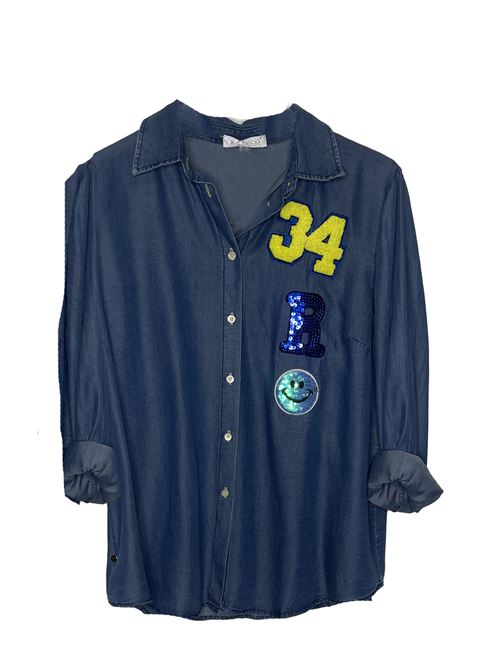 camicia jeans lettere MARICLA | VALE2516DENIM